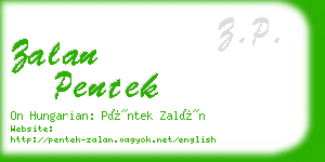 zalan pentek business card